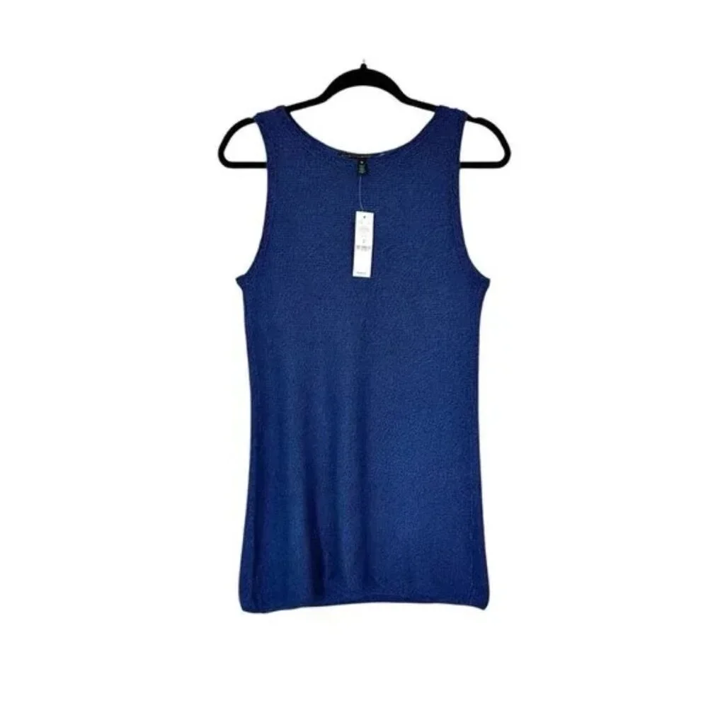 WHBM Deep Marine Sleeveless Sweater